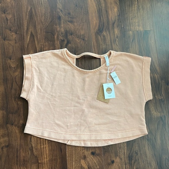 Anthropologie Tops - NWT Anthropologie Daily Practice Cropped Short Sleeve Cross Back Large Petite